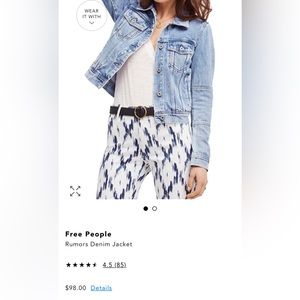 Free People Jean jacket!